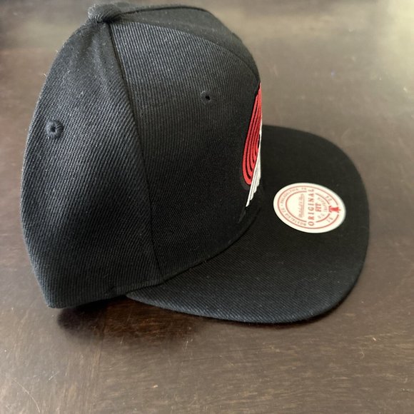 Portland Trail Blazers Snapback Hat NBA Black Mitchell & Ness 59FIFTY - Picture 2 of 5